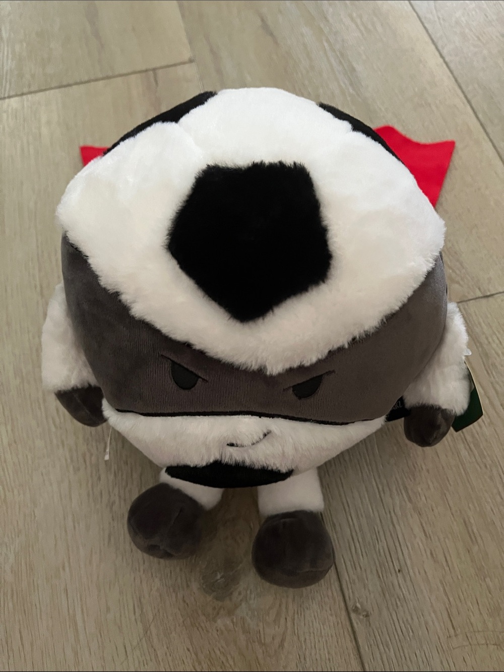 Stuffed Plush Soccer Ball with Red Cape-Heroes of the Game FAO Schwartz.